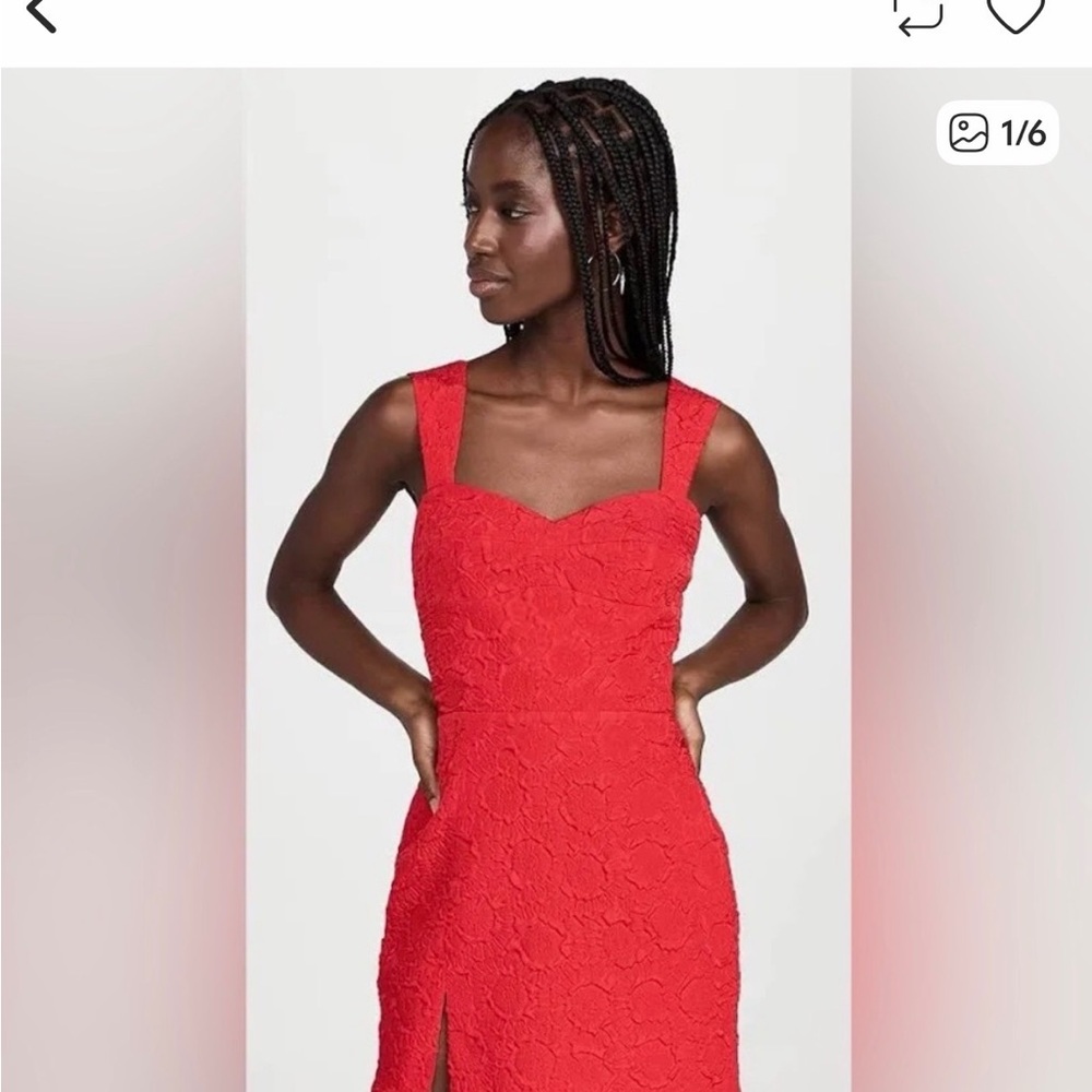 Amanda Uprichard Red Midi Dress